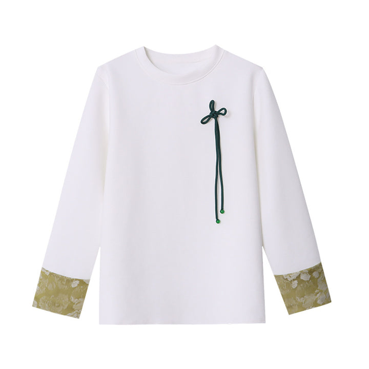 Dame Fashionable Sweatshirt med Blomsterkrave Stilla