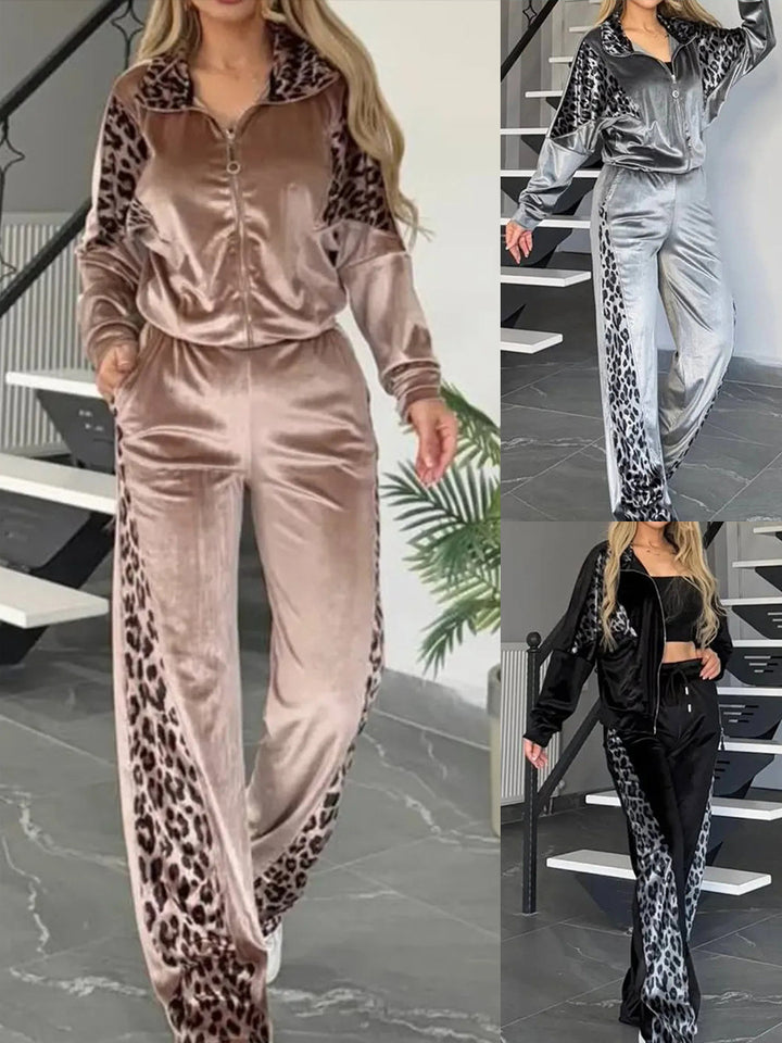 Dame Sporty Fritidsdragt-Set med dyremønster Stilla