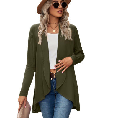 Dame cardigan med åben snit og afslappet design Stilla