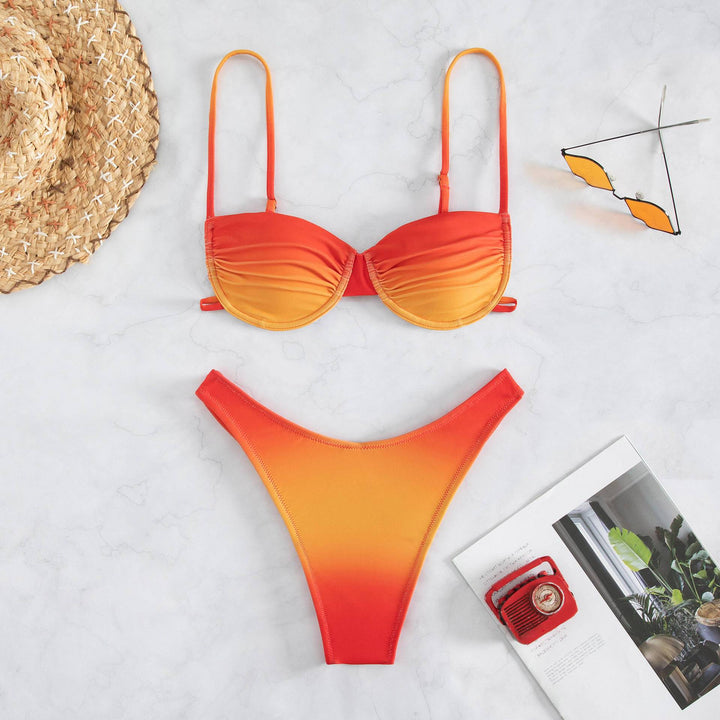 Dame bikini-sæt med struktureret design og raffinerede stropdetaljer Stilla