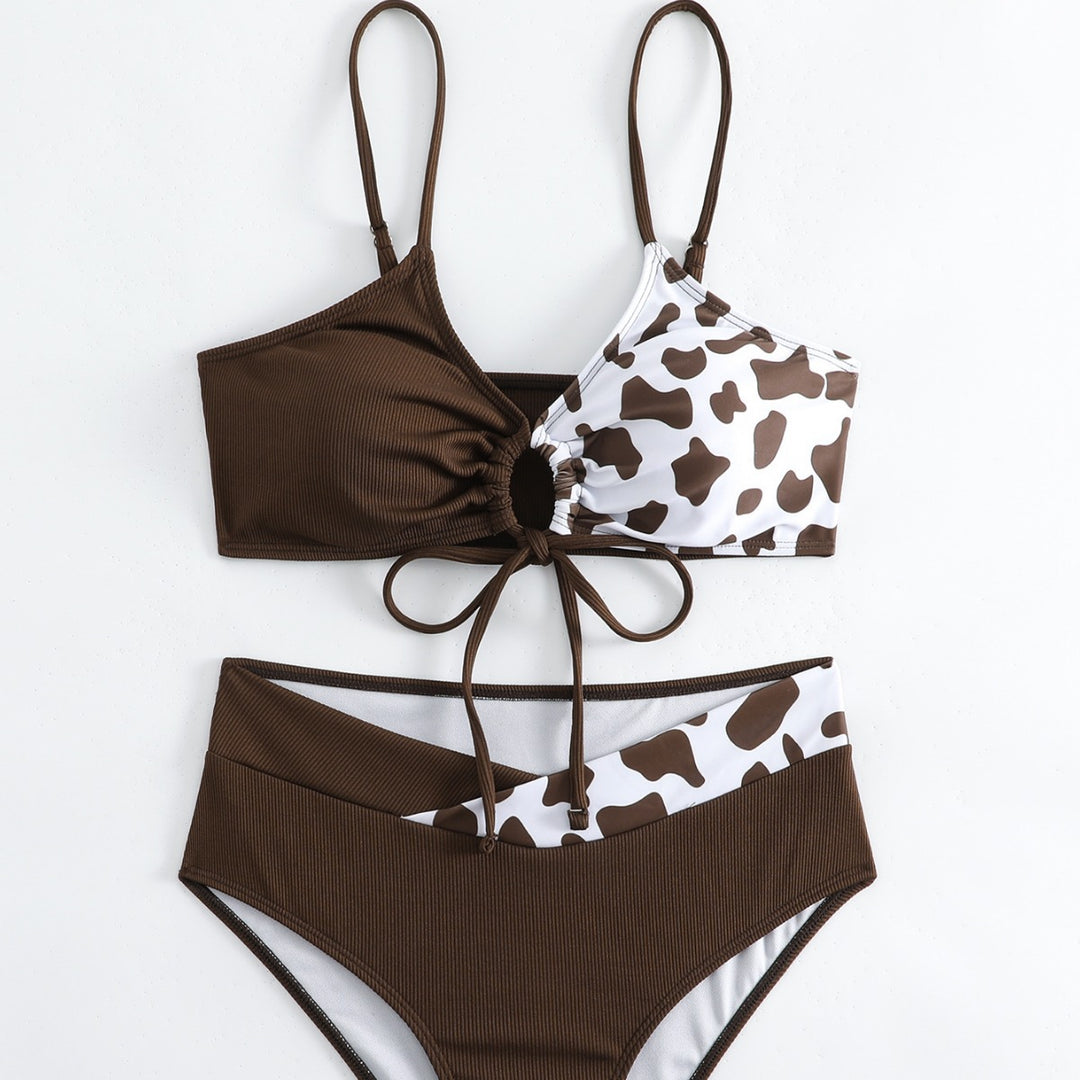 Dame Triangel-Bikini med justerbare bånd og innovativt design Skovae