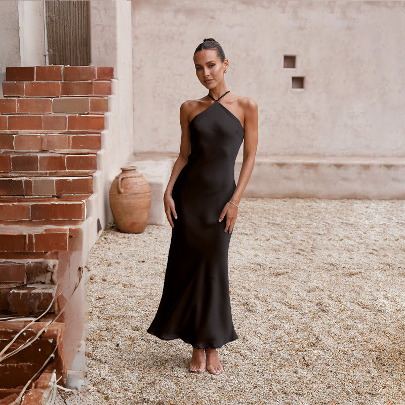 Dame elegant skåret Maxikjole Stilla