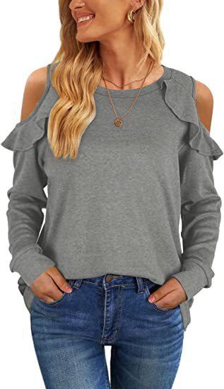Damer top med skørt og cold-shoulder-design Stilla