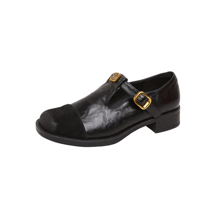 Kvinder Elegante Læder Mary Jane Clogs med Dekorativ Spænde Stilla