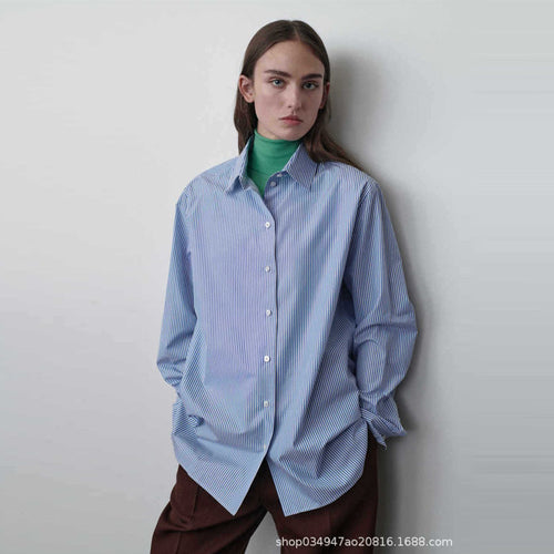 Kvindernes stribede bluse i moderne oversized snit Stilla