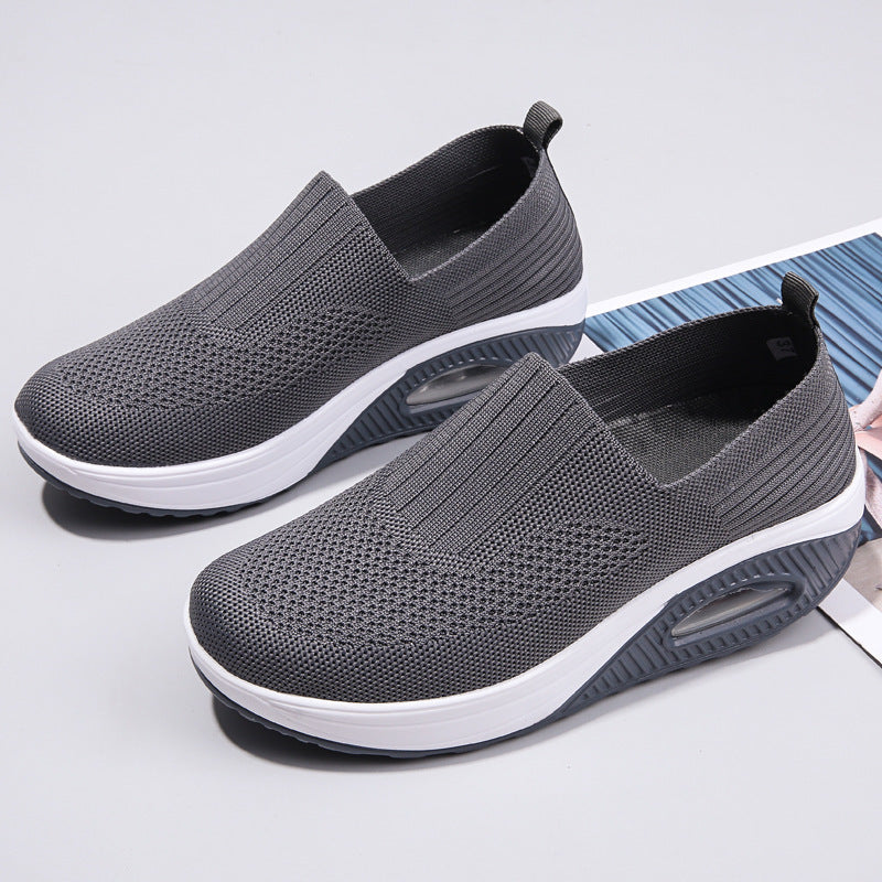 Dame Slip-On Sneakers med åndbar mesh-overflade og stødabsorberende sål Stilla