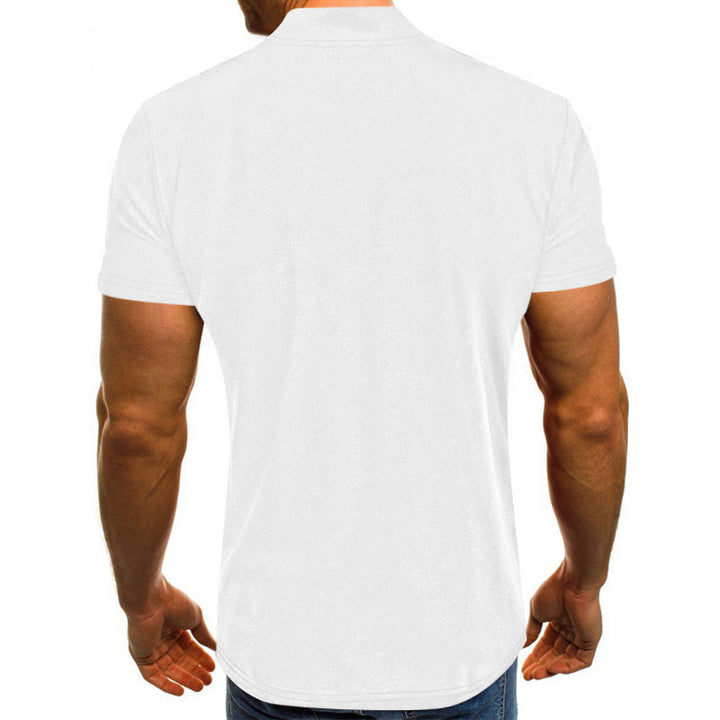 Herrer Korte Ærmer Polo T-Shirt med Lynlås Stilla