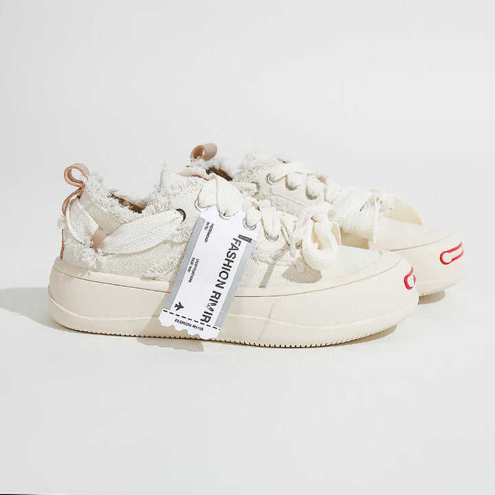 Dame Sneakers med stilfuldt strikdesign og komfortabel sål Stilla