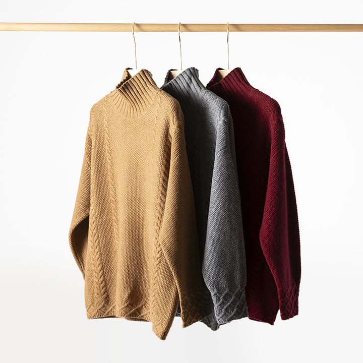 Femme Chunky Strik Høj Hals Sweater Stilla