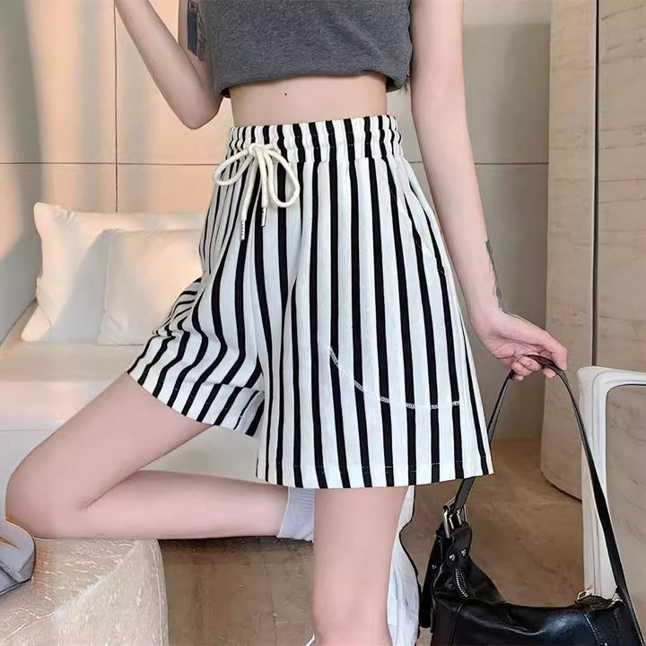 Femme Stribet Løs Pasform Lounge Shorts Stilla