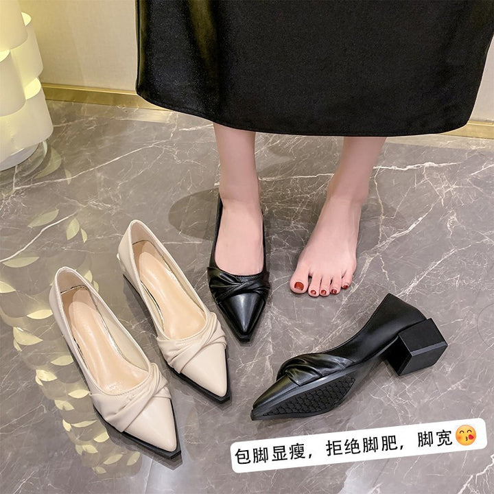Femme Elegante Spids-Tå-Pumps Stilla