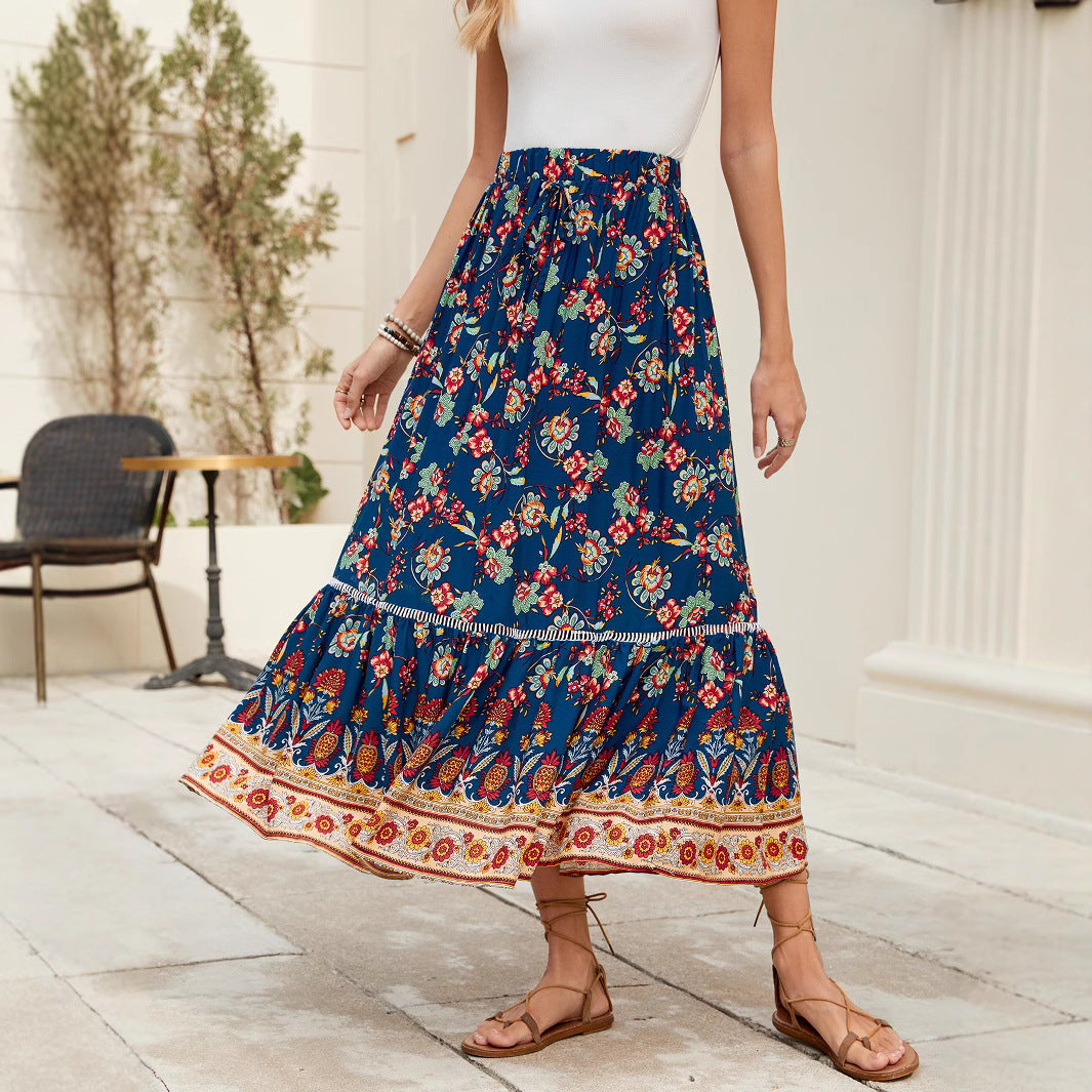 Femme Floral Maxi Nederdel Stilla