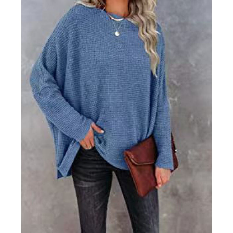 Dame Oversized Vaffelstrik Pullover Stilla
