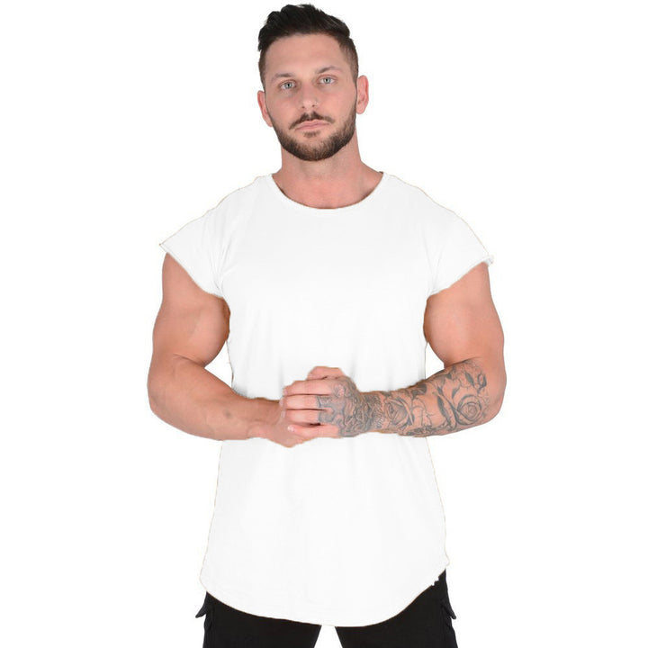 Herrer Stilfuld Oversized T-Shirt med afrundet kant og korte ærmer Stilla
