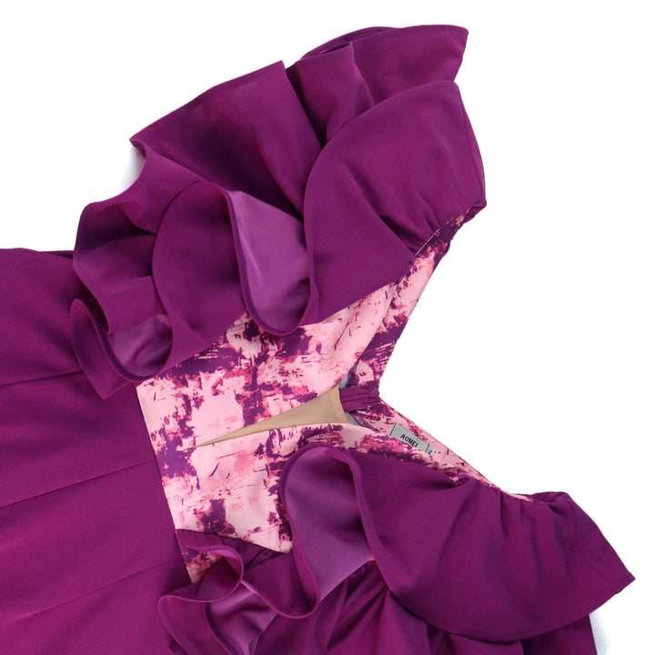 Dame elegant jumpsuit med voluminøse flæsedetaljer Skovae
