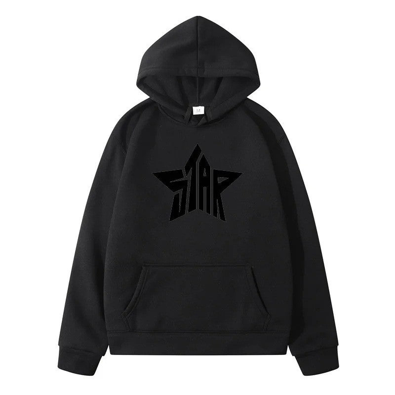 Dame hoodie med stilfuld stjernemotiv Skovae