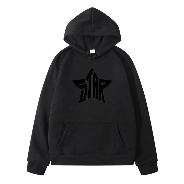 Dame hoodie med stilfuld stjernemotiv Skovae
