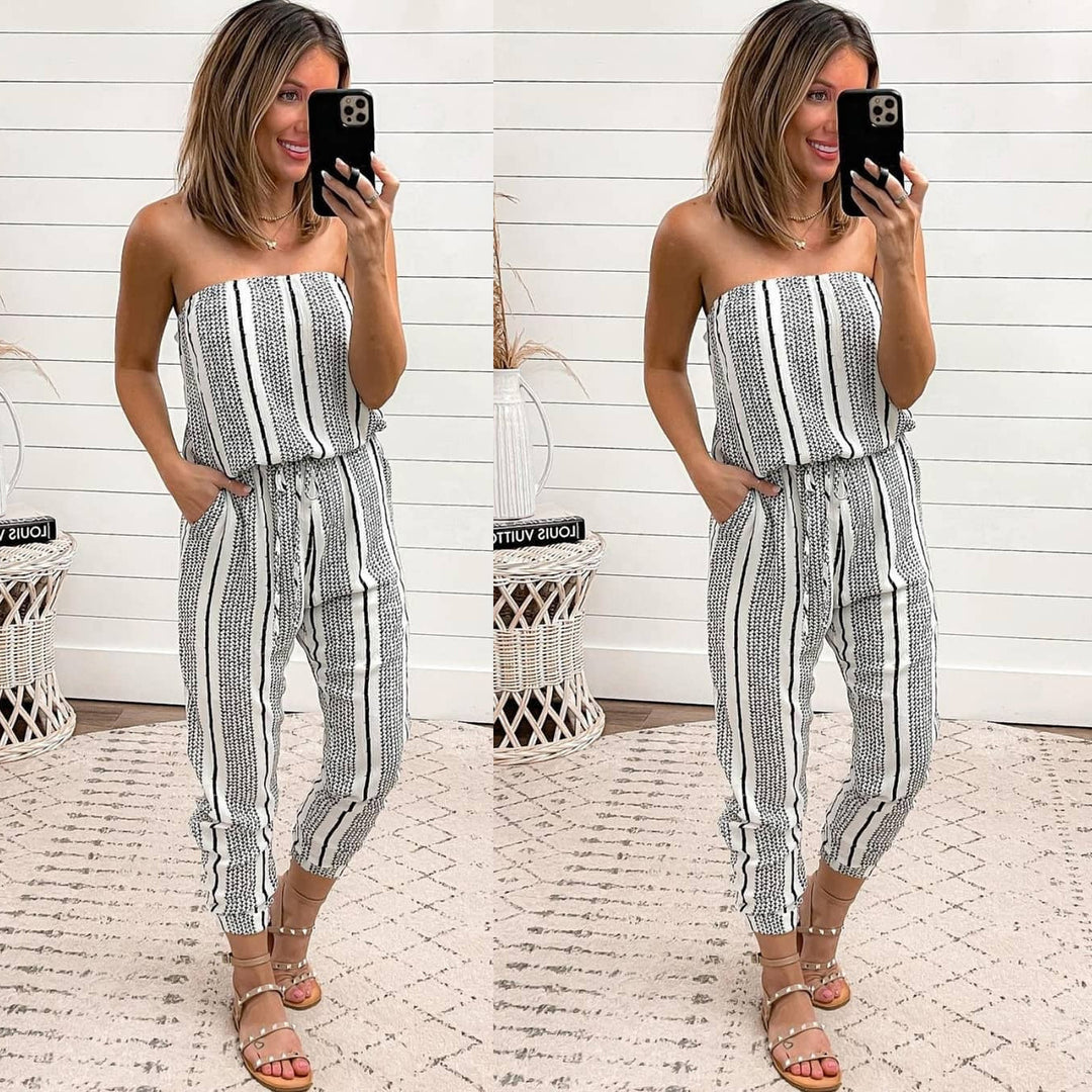 Dame Let jumpsuit med figursyet talje og bred ben Stiila