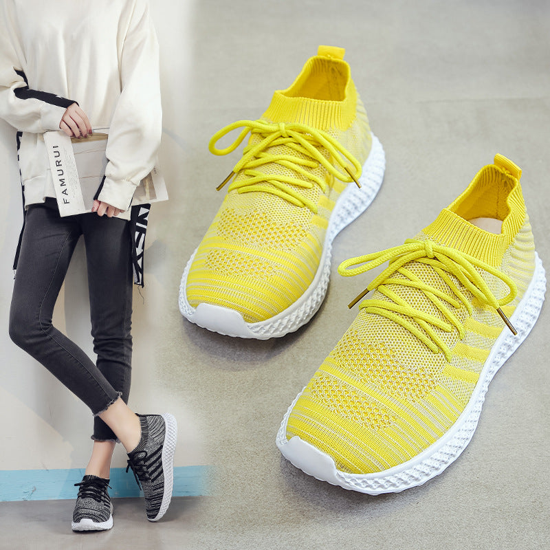 Dame åndbare Slip-On Sneakers med elastisk overdel Stilla