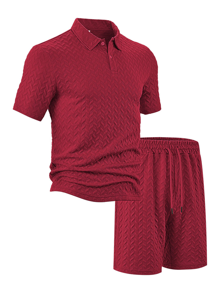 Herrer fritids polo og shorts sæt Stilla