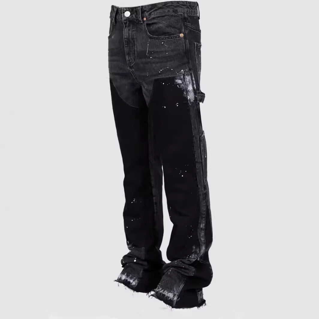 Herre Cargo-Jeans med unikt vaskeeffekt Stilla