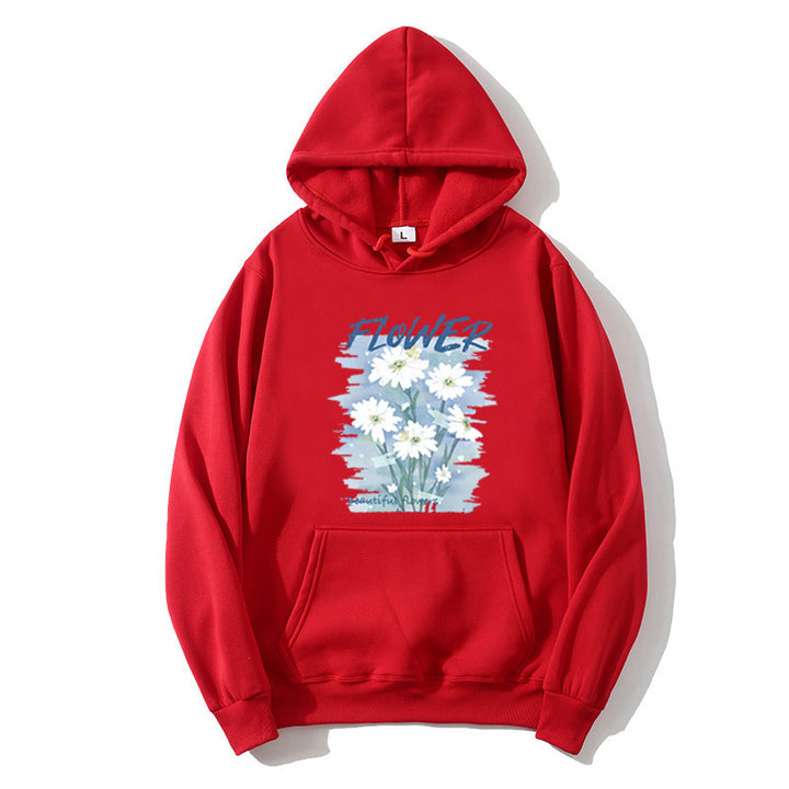 Kvinde hoodie med blomster grafik tryk Skovae