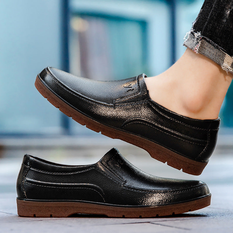 Herre elegante og komfortable slippers i læder med skridsikker sål Stilla
