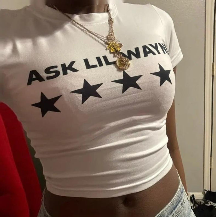 Dame kortærmet crop-top i åndbart materiale Skovae