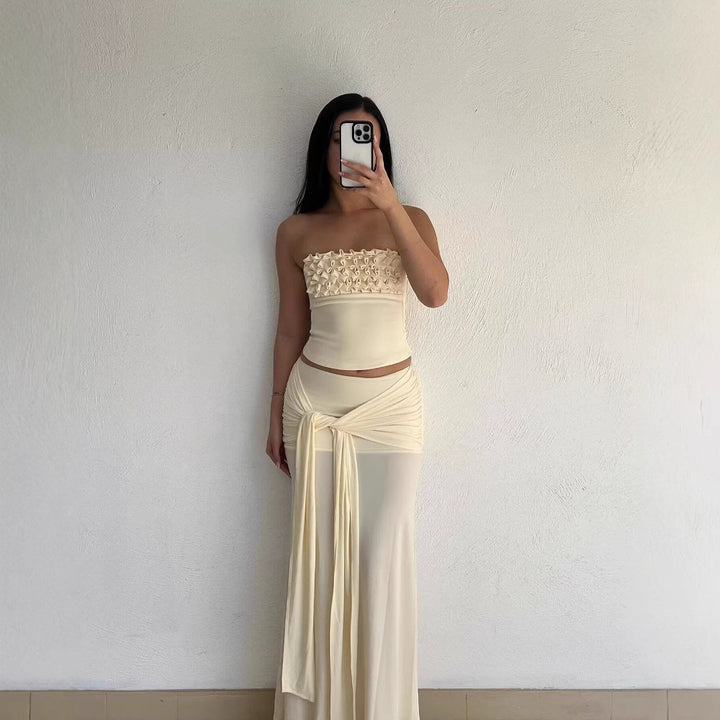 Femme Elegante Rüschenskjorte Stilla