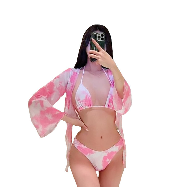 Femme bikini sæt med lette transparens-detaljer og romantisk kimono Stilla