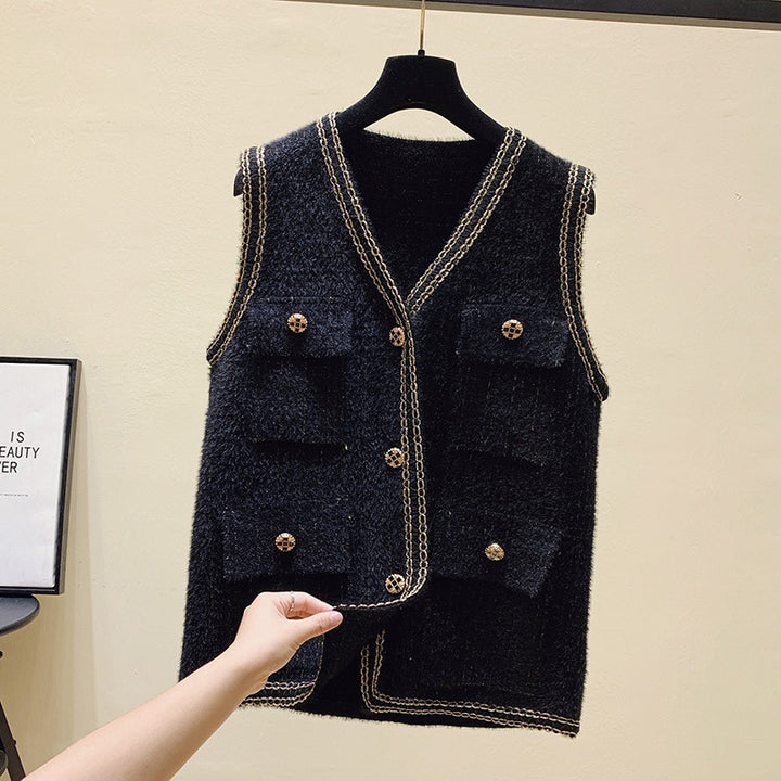 Femme Tekstureret Taske Strikveste Stilla