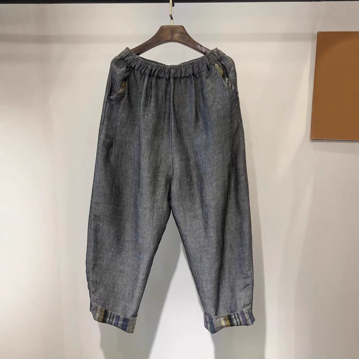 Dame Casual Denim Harem-Bukser Stilla