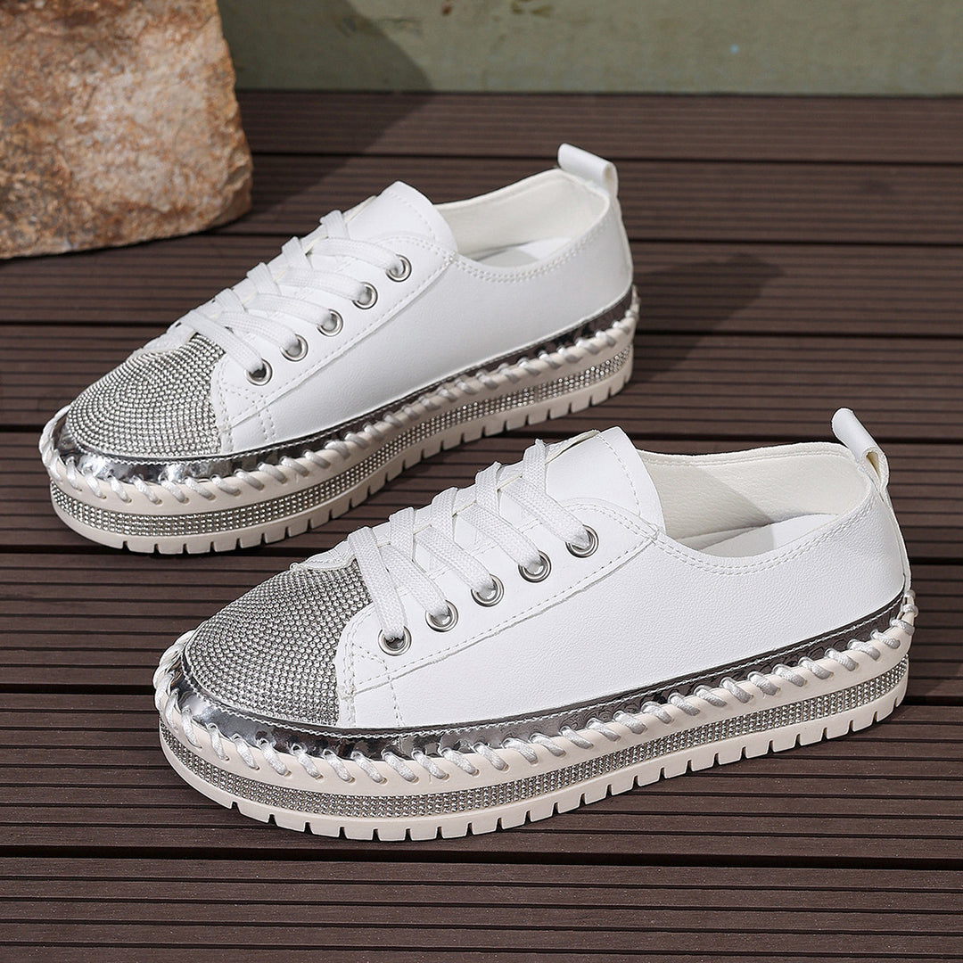 Dame Mode Sneakers med glitrende detaljer og stabil sål Stilla