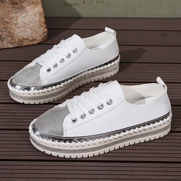 Dame Mode Sneakers med glitrende detaljer og stabil sål Stilla