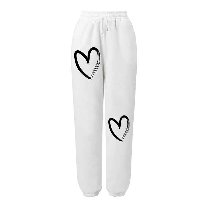 Kvindernes komfortable sweatpants med sødt print Stilla