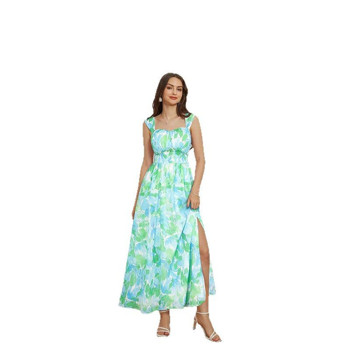 Dame Maxikjole med off-shoulder design og ruffle detaljer Stilla