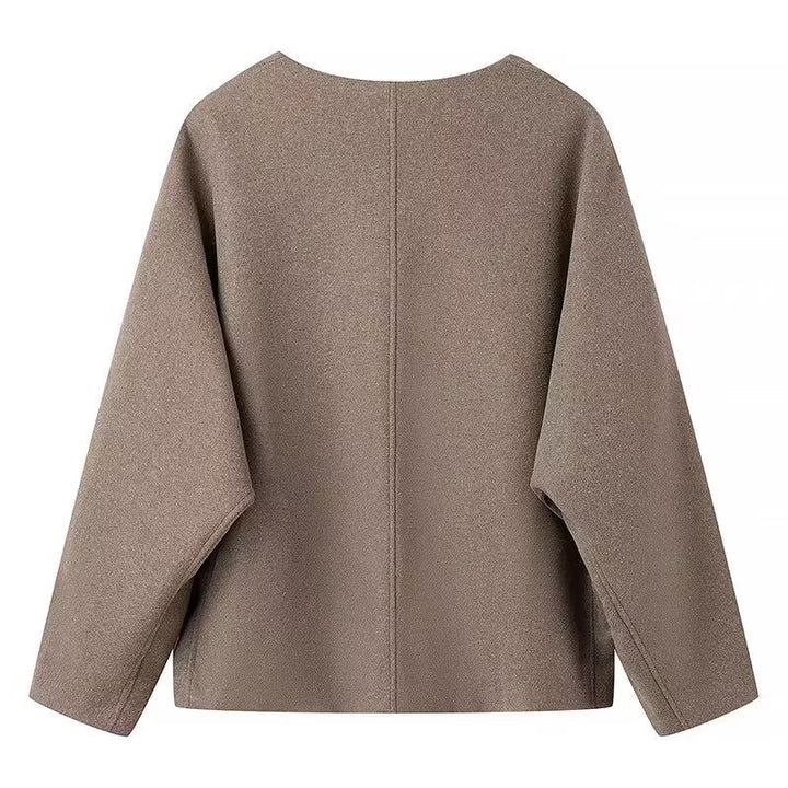 Dame Plus Size Blazer Jakke i Minimalistisk Design Stilla