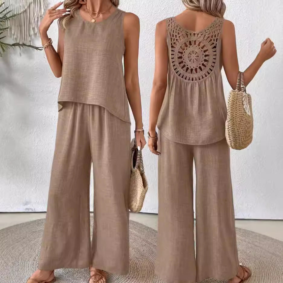 Dame afslappet bredt skåret jumpsuit Stilla
