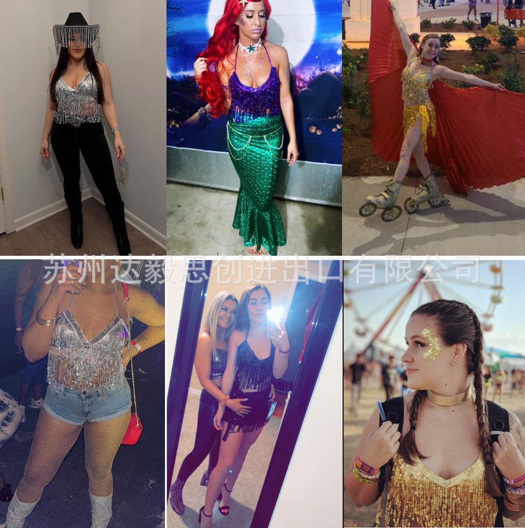 Dame glitrende festival-outfit Stilla