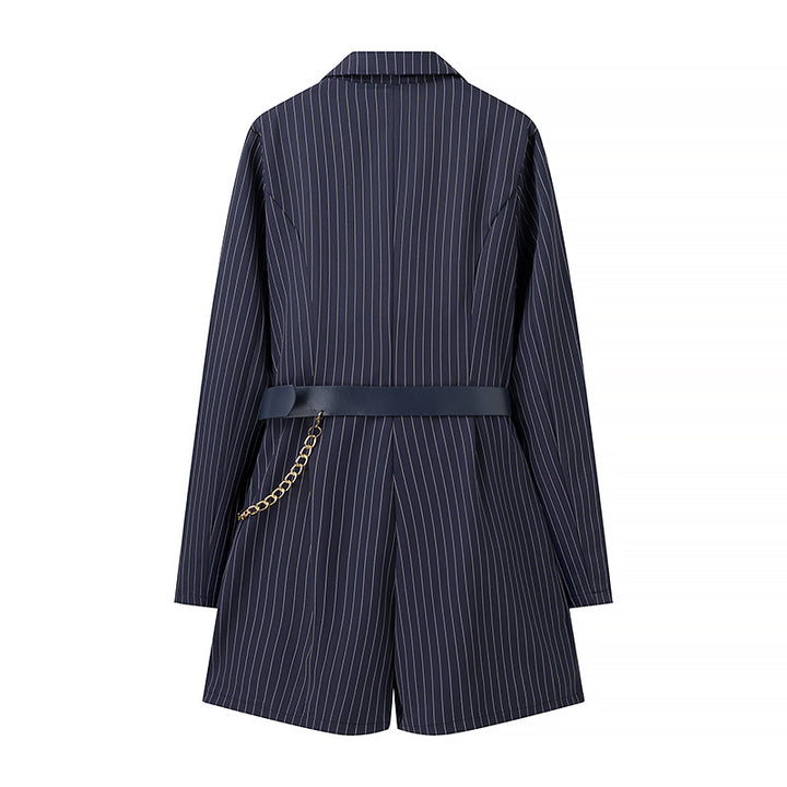 Dame blazer overalls med elegant talje og moderigtige striber Stilla