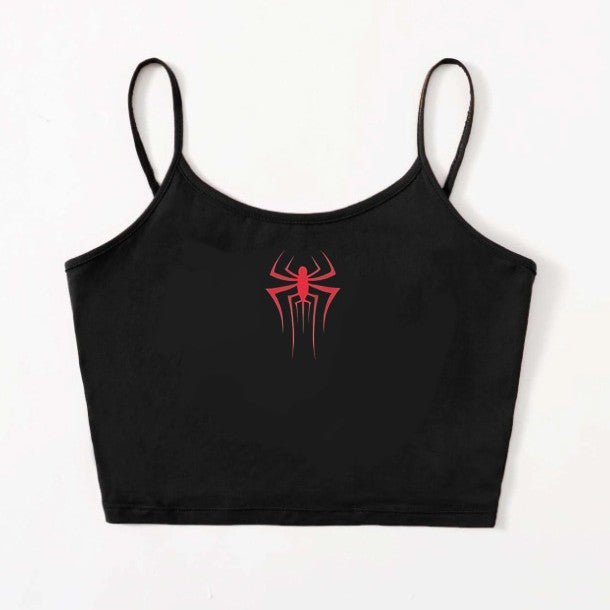 Dame Crop-Top med kreativt hjerte-design Skovae