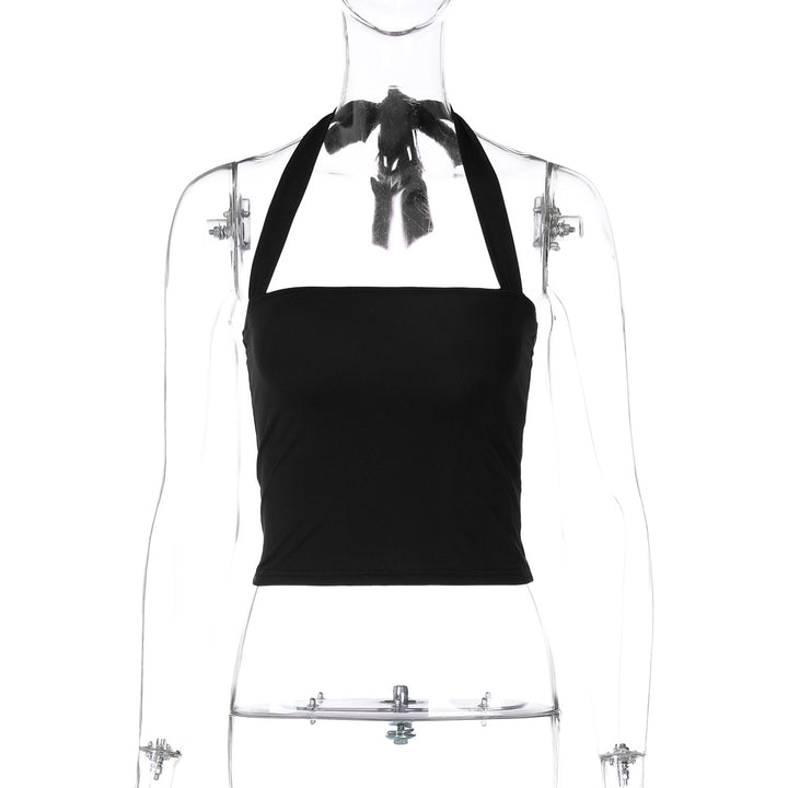 Dame Crop-Top med halterneck og elegant pasform Skovae