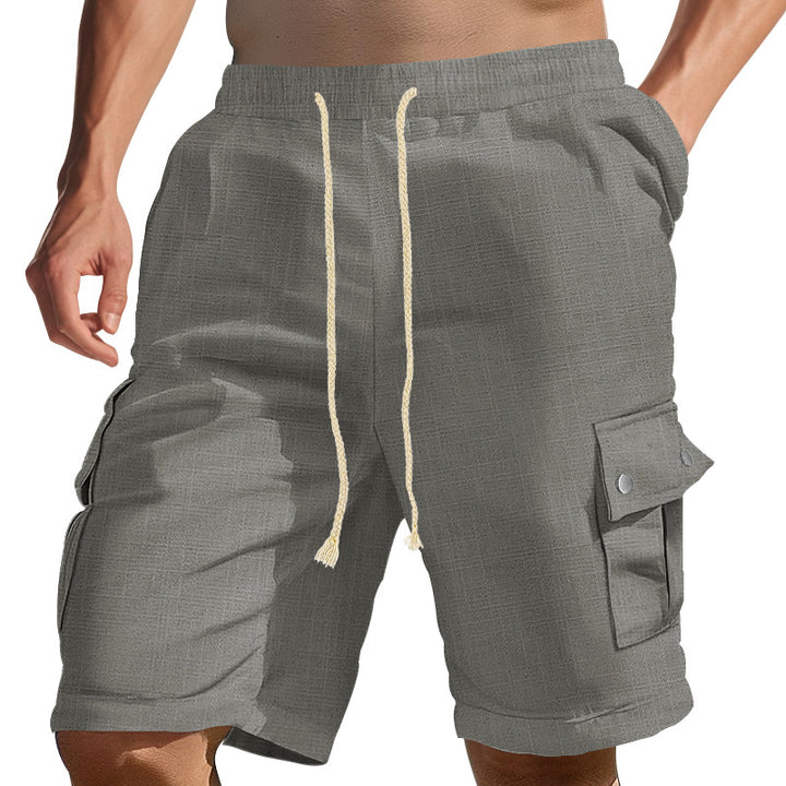 Herren Cargo-Shorts med elastisk talje og praktiske sidelommer Stilla