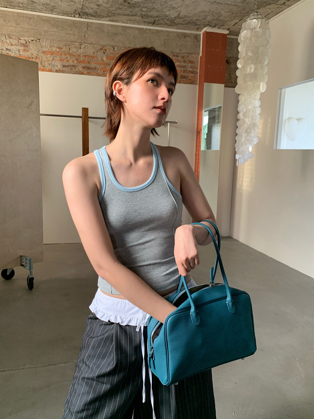 Dame sportiv tanktop med kontrasterende detaljer og høj komfort Stilla