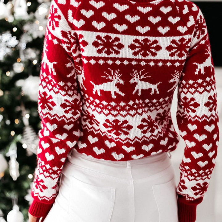 Kvindernes hyggelige julesweater med traditionelt mønster Stilla
