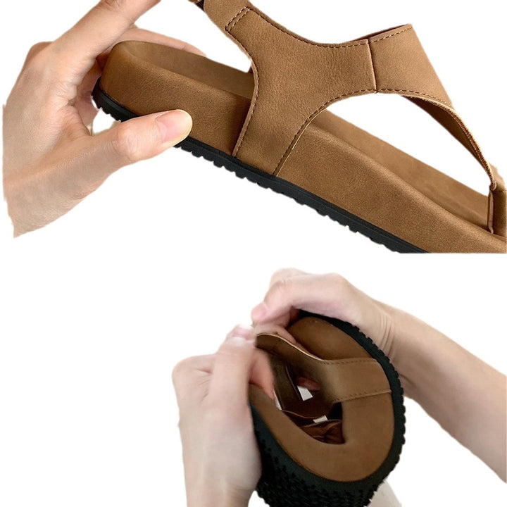Dame Open-Toe Komfortsandaler med justerbar rem bagpå Stilla