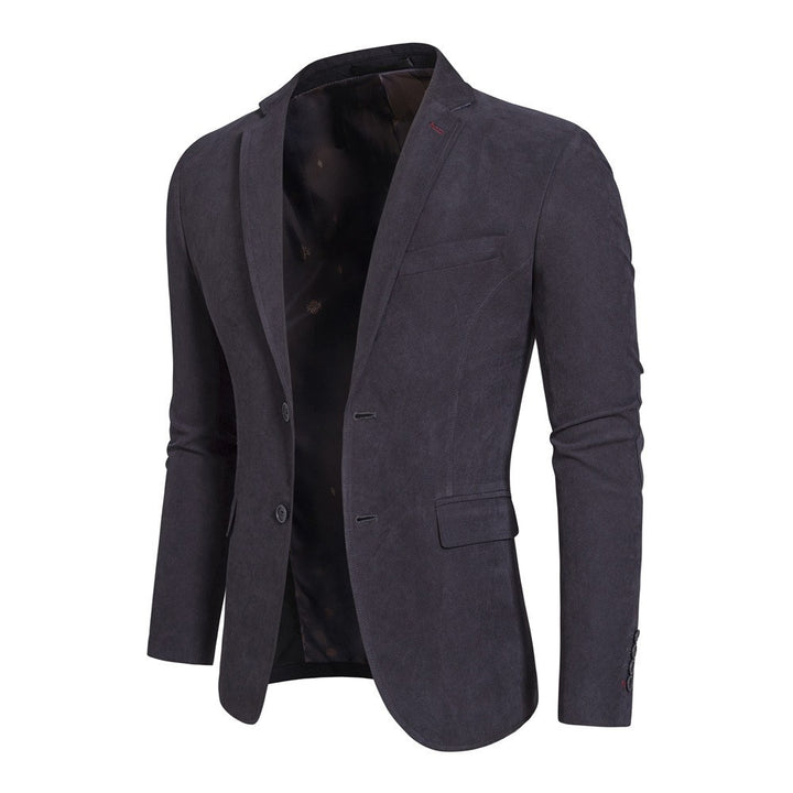 Herrer Velourblazer med smal pasform og elegant foret Stilla