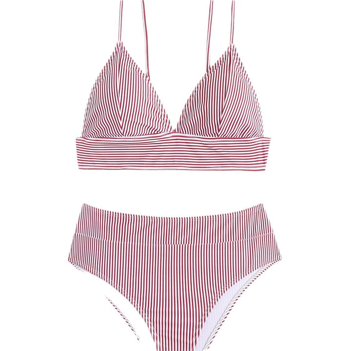 Dame bikini sæt med elegant højtaljet trusse og justerbare stropper Stilla