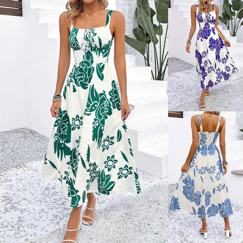 Dame Maxi Kjole med floral tryk Stilla