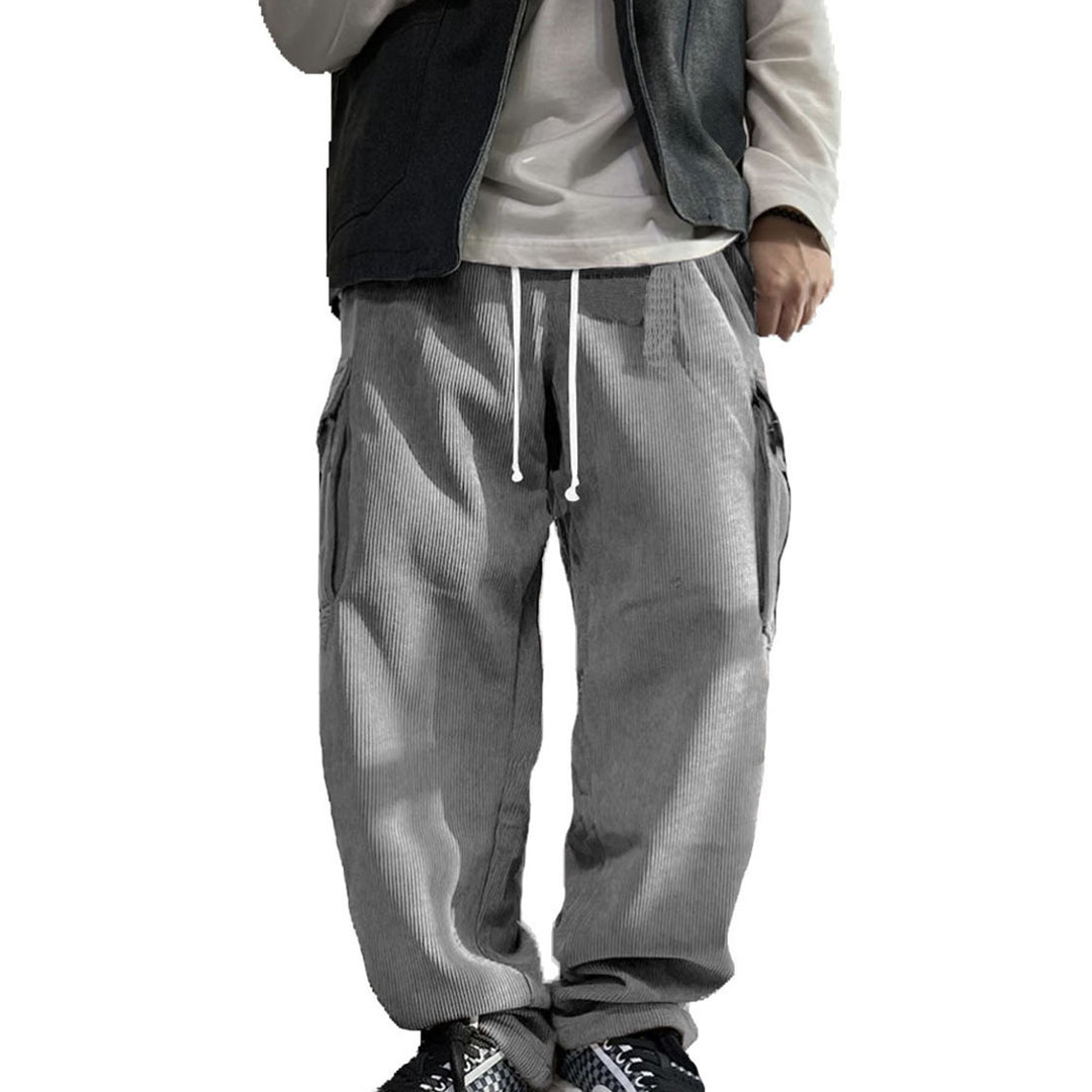 Herrer komfortable cargo-bukser lavet af blødt rib-stof Stilla